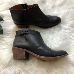 Madewell Dakota Cut Off Black Ankle Boots